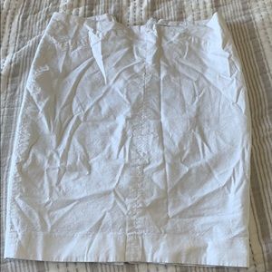 White pencil skirt gently used